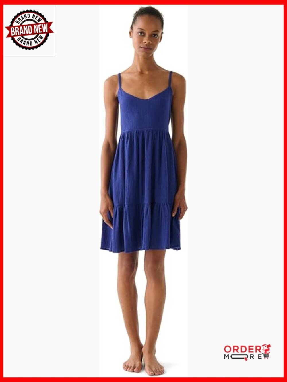 Women's Mini Dress with Cut Out Tie Back, Adjustable Straps